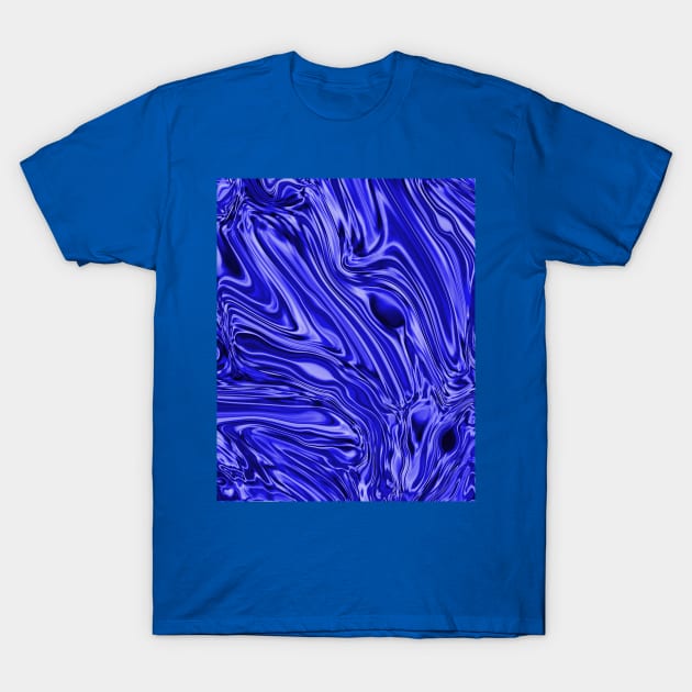 Deep sky blue Marble T-Shirt by Tshirtstory